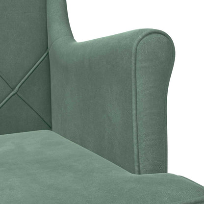 Fauteuil Zeegroen Fluweel