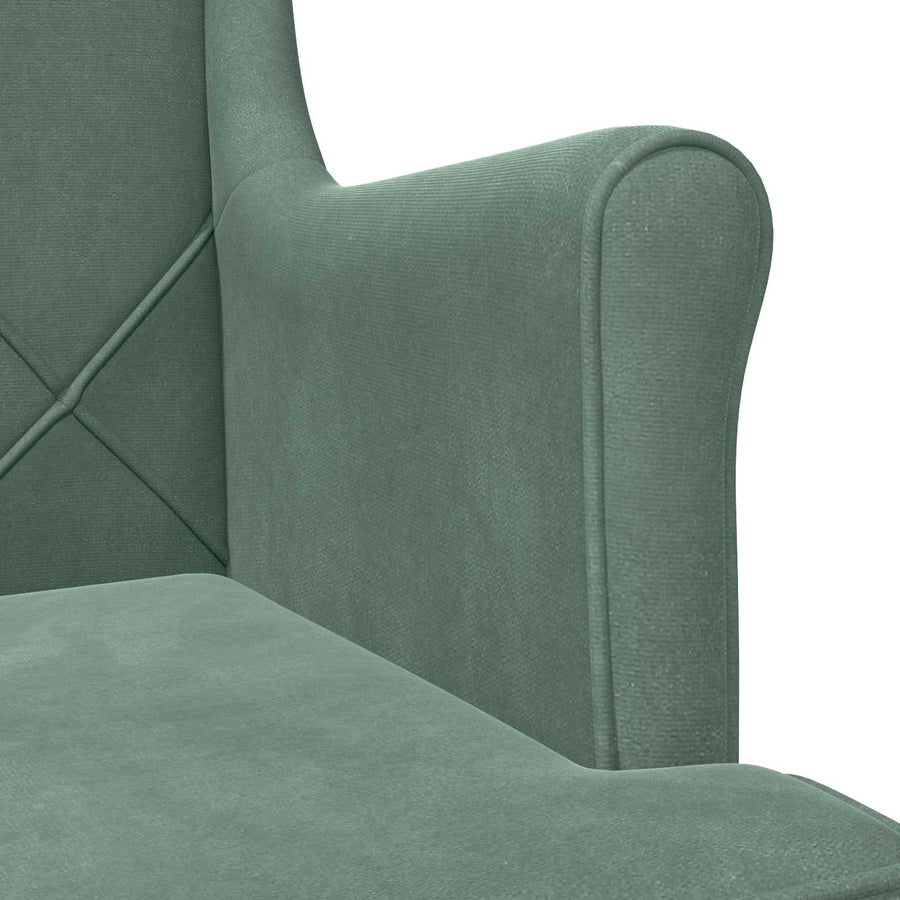 Fauteuil Zeegroen Fluweel
