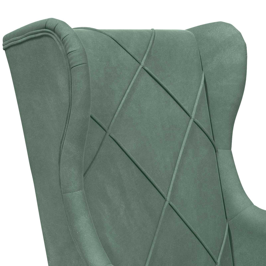 Fauteuil Zeegroen Fluweel