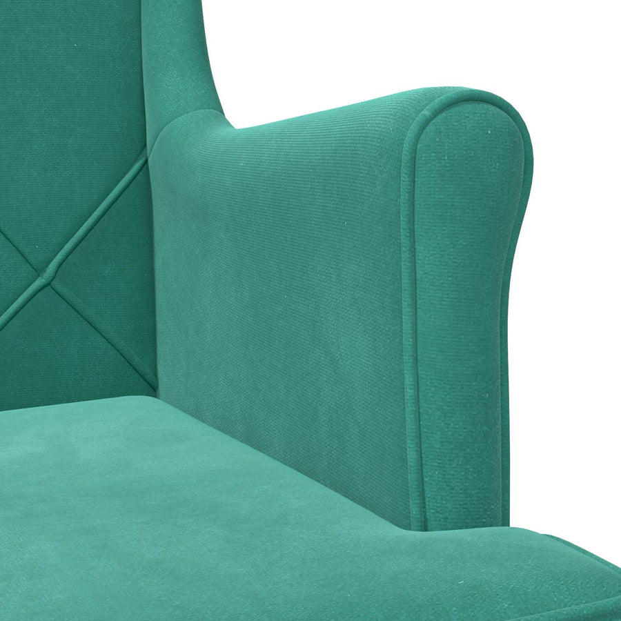 Fauteuil Turquoise Fluweel