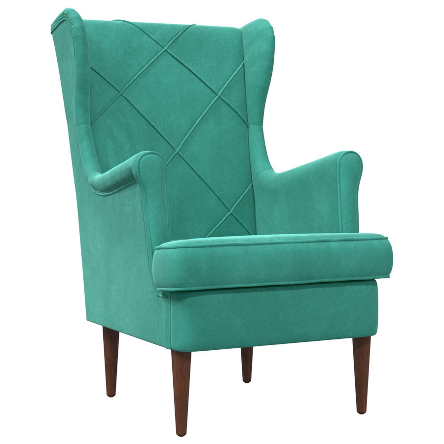 Fauteuil Turquoise Fluweel
