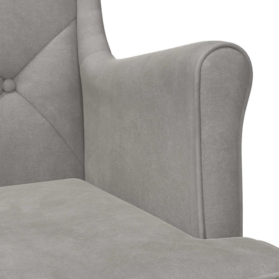 Fauteuil Lichtgrijs Fluweel