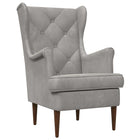 Armchair Light Grey Velvet