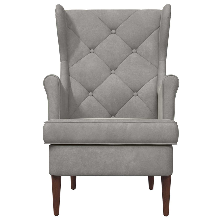 Fauteuil Lichtgrijs Fluweel