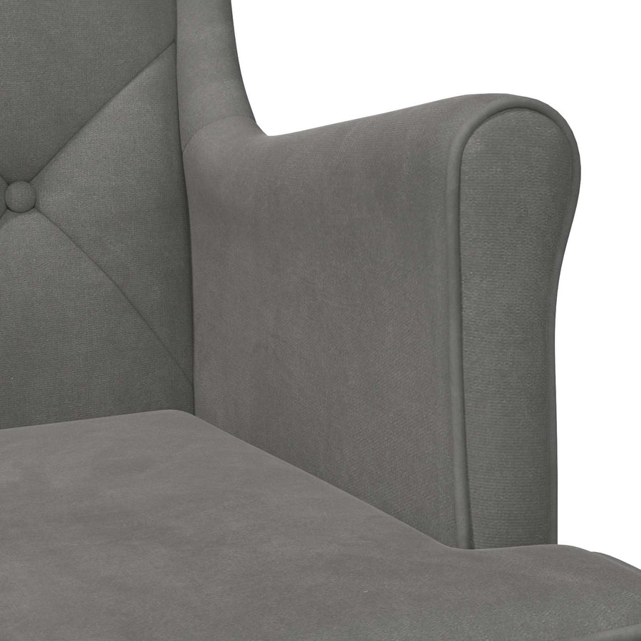 Fauteuil Donkergrijs Fluweel