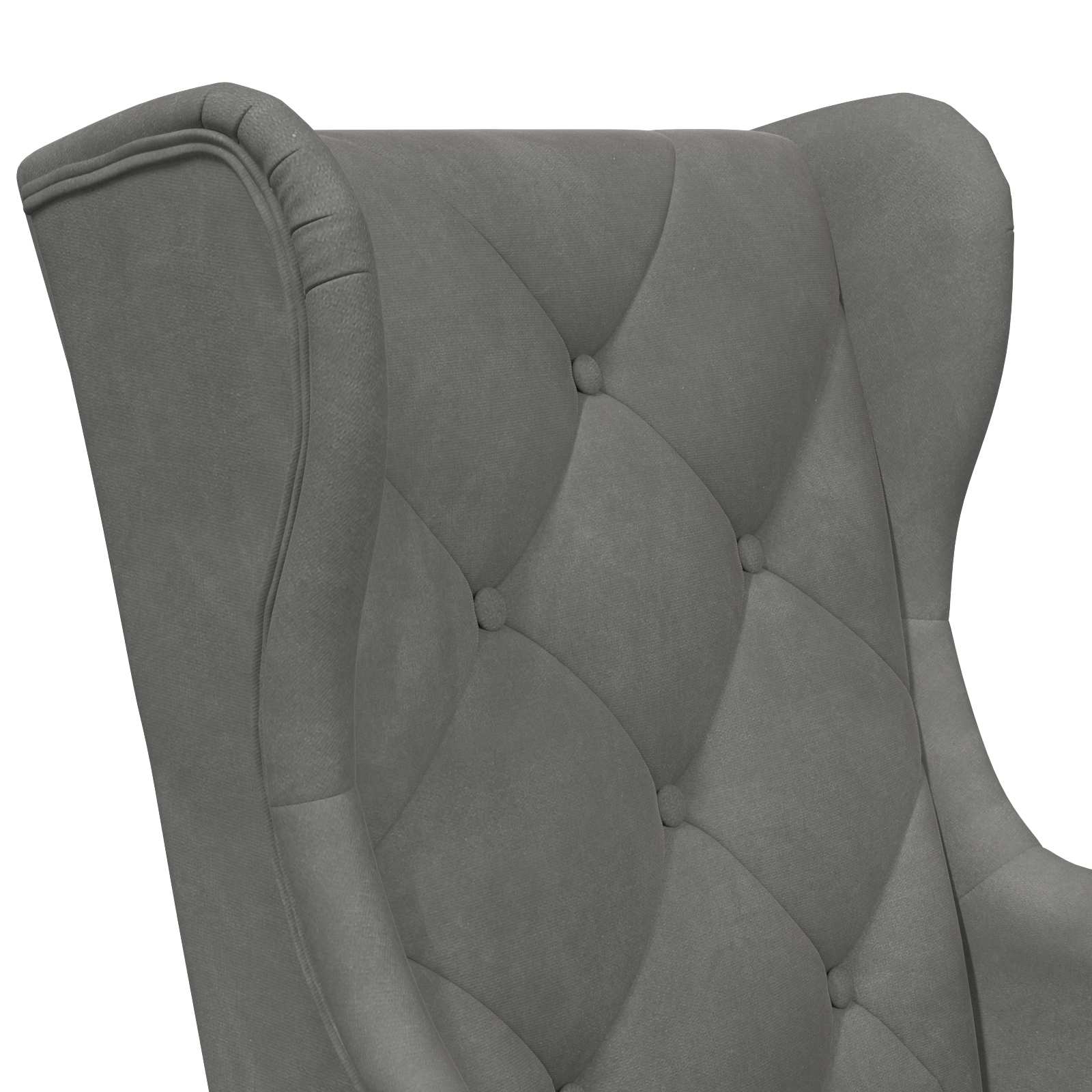 Fauteuil Donkergrijs Fluweel