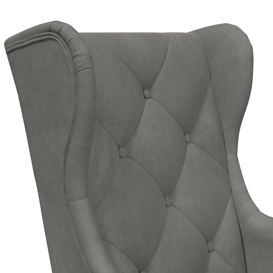 Fauteuil Donkergrijs Fluweel