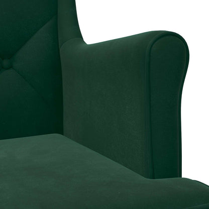 Fauteuil Donkergroen Fluweel