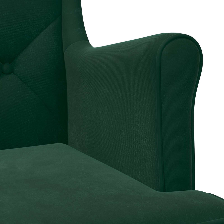 Fauteuil Donkergroen Fluweel
