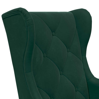 Fauteuil Donkergroen Fluweel