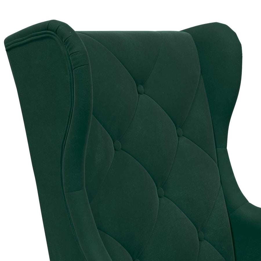 Fauteuil Donkergroen Fluweel