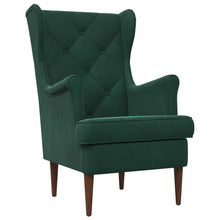 Fauteuil Donkergroen Fluweel