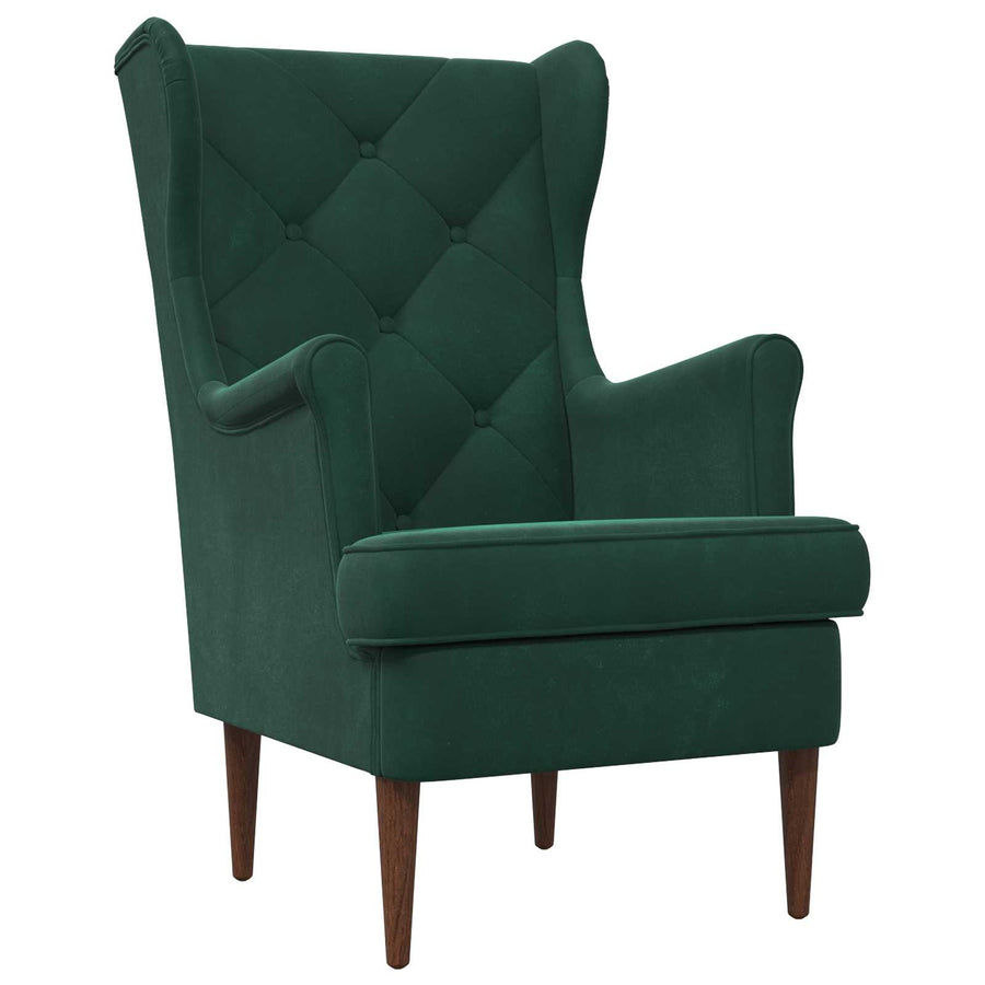 Fauteuil Donkergroen Fluweel