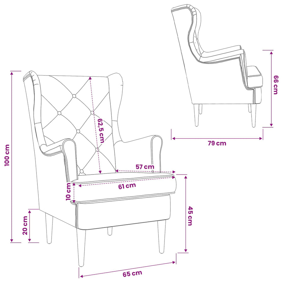 Fauteuil Donkergroen Fluweel