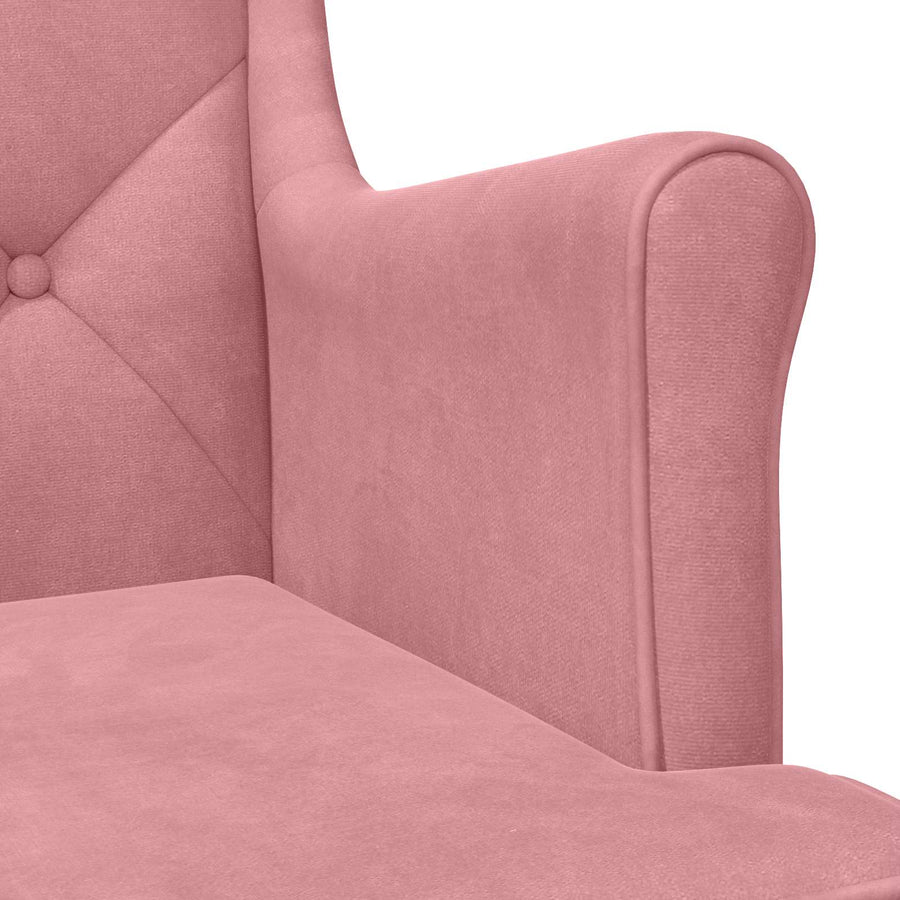 Fauteuil Roze Fluweel