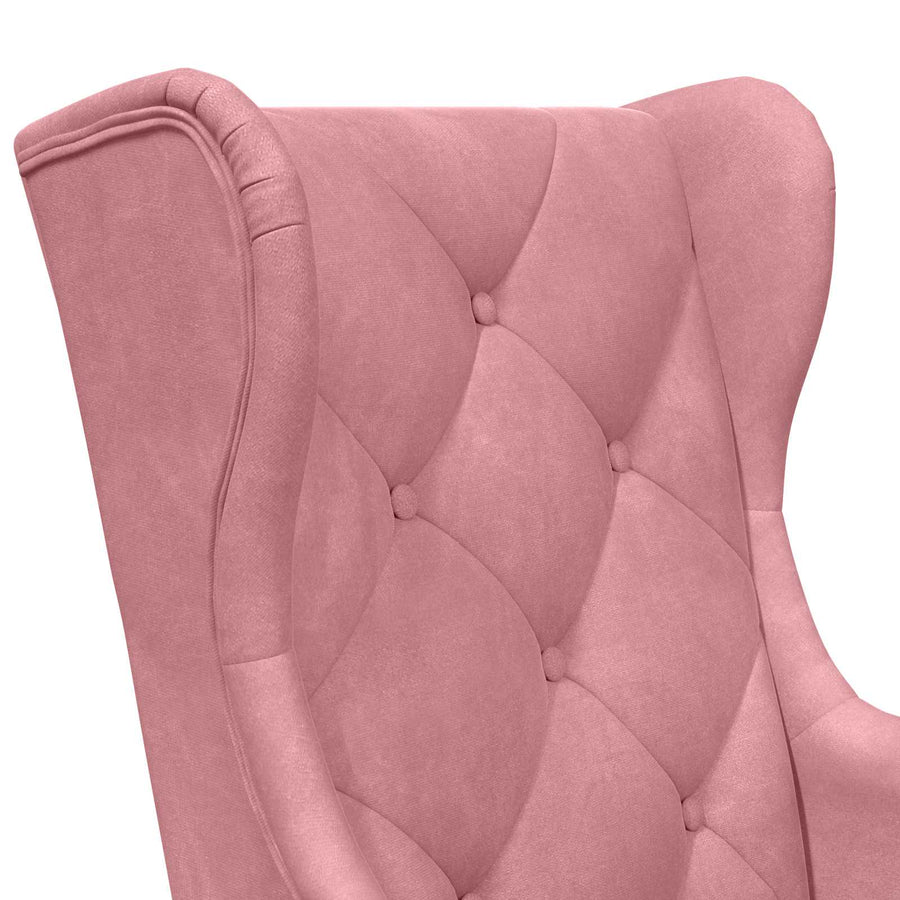 Fauteuil Roze Fluweel