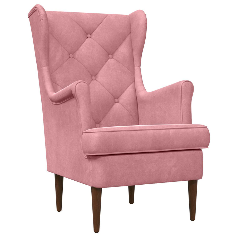 Fauteuil Roze Fluweel