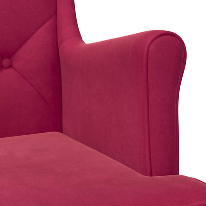 Fauteuil Wijnrood Fluweel