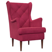 Fauteuil wijnrood fluweel 65x79x100 cm