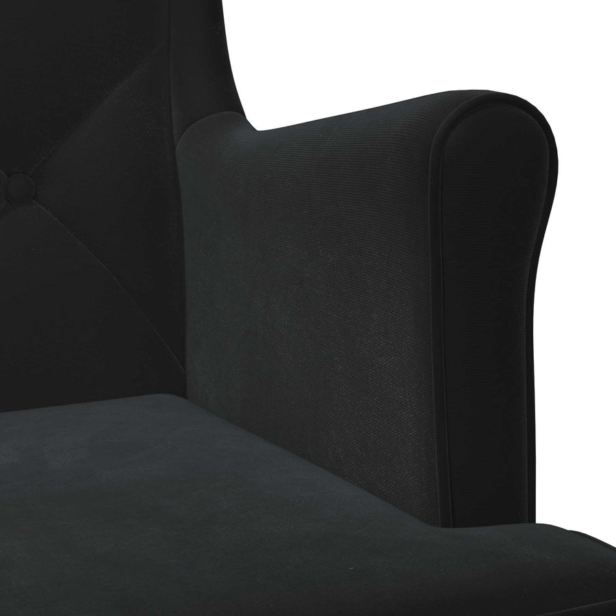 Fauteuil Zwart Fluweel