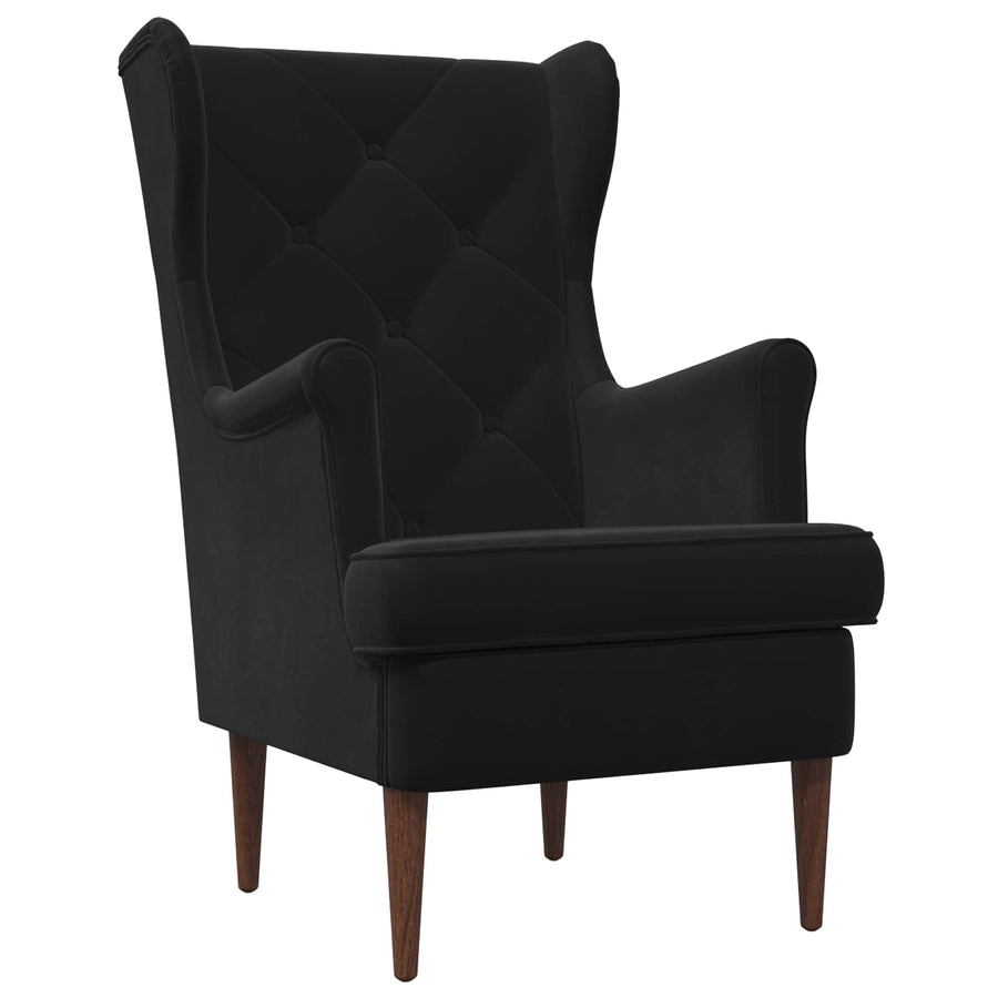 Fauteuil Zwart Fluweel