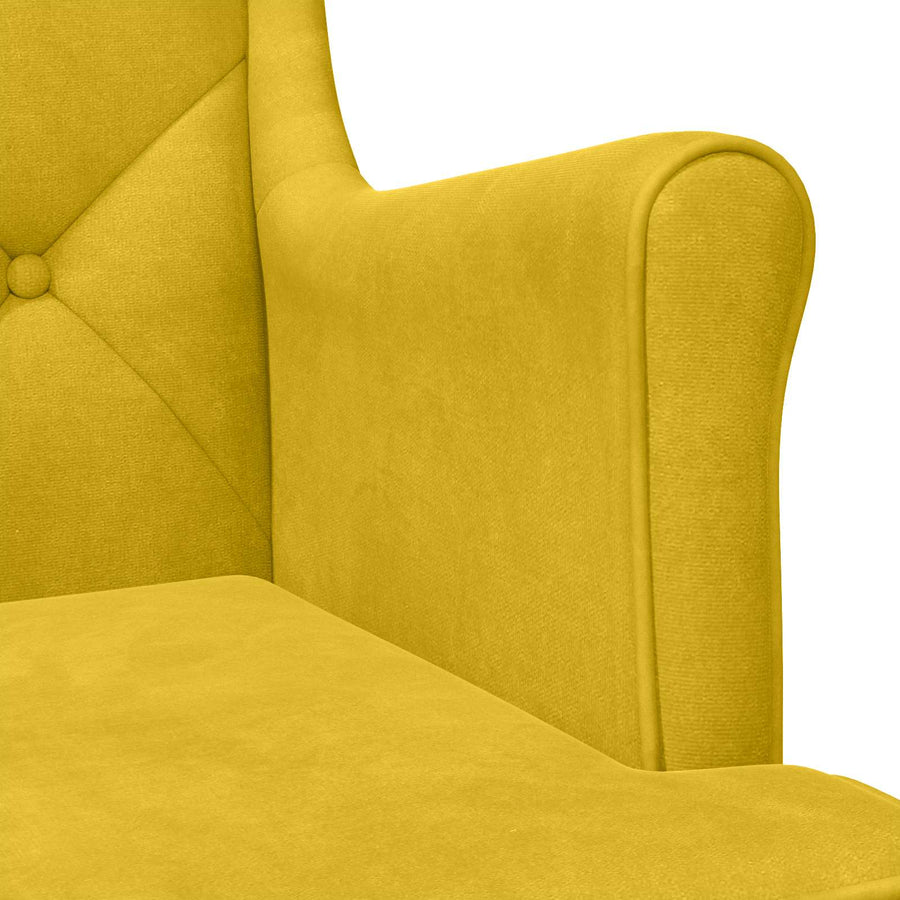 Fauteuil Geel Fluweel