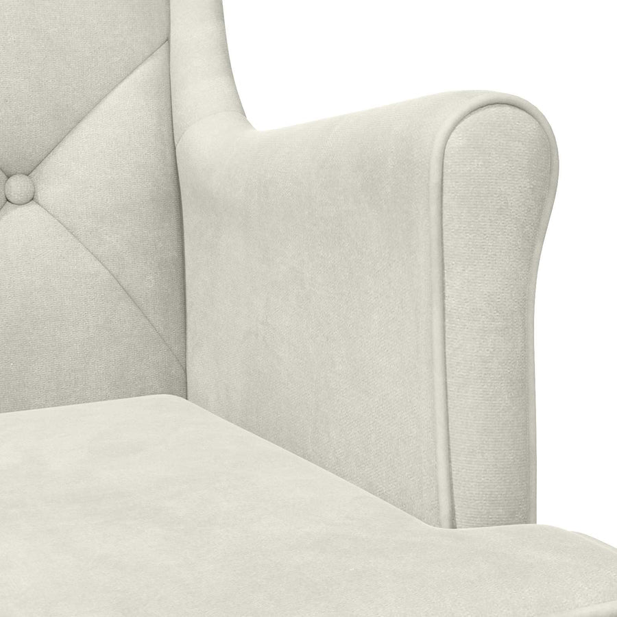 Fauteuil Crème Fluweel