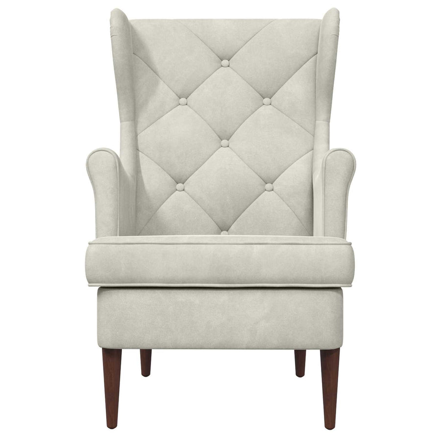 Fauteuil Crème Fluweel