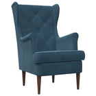 Blue Velvet Armchair