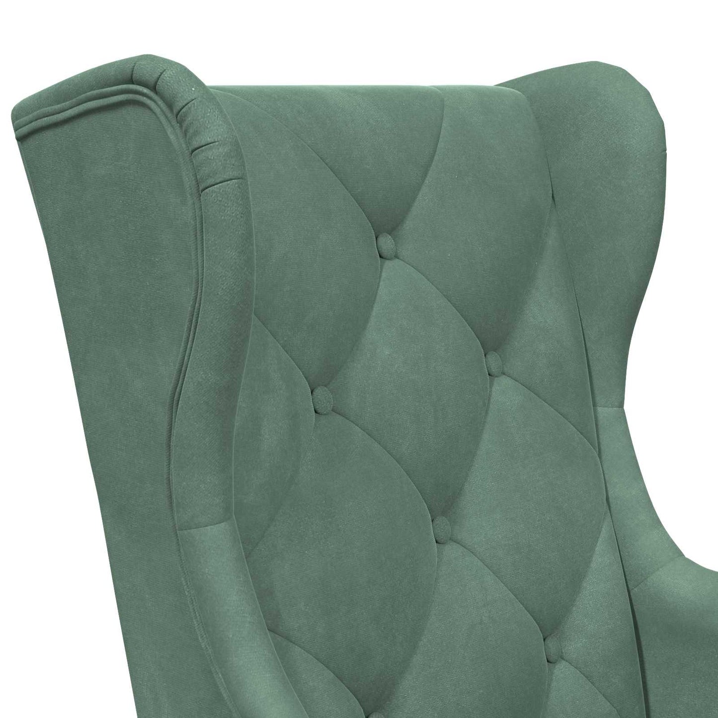 Fauteuil Zeegroen Fluweel
