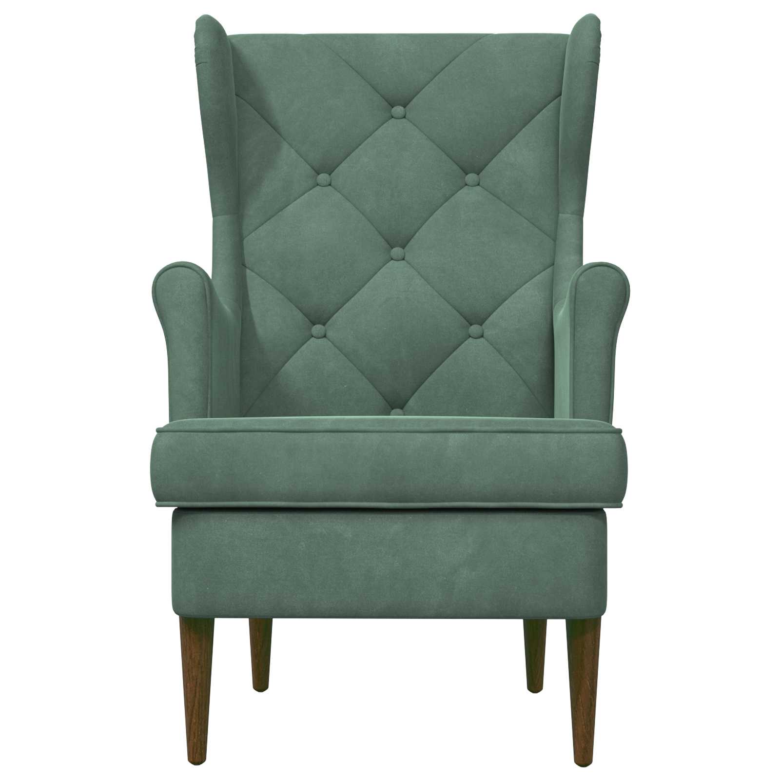 Fauteuil Zeegroen Fluweel