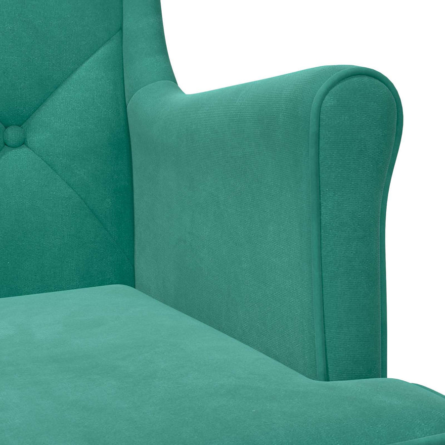 Fauteuil Turquoise Fluweel