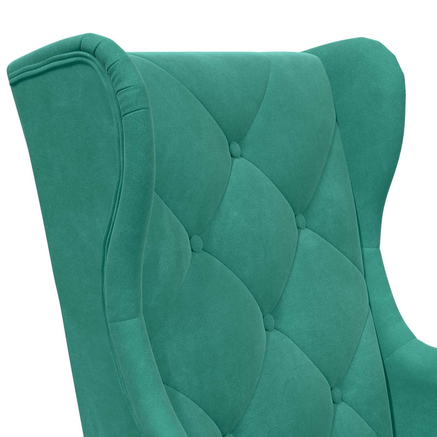 Fauteuil Turquoise Fluweel