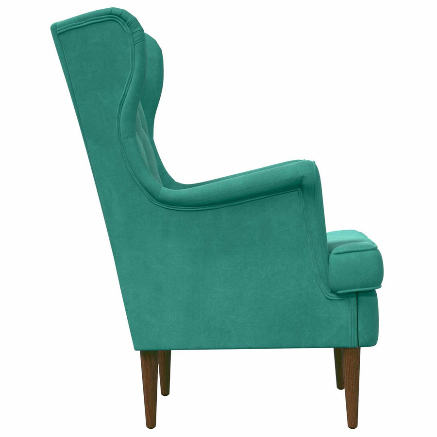 Fauteuil Turquoise Fluweel