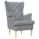 Armchair Light Gray Fabric