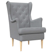 Fauteuil lichtgrijs stof 65x79x100 cm