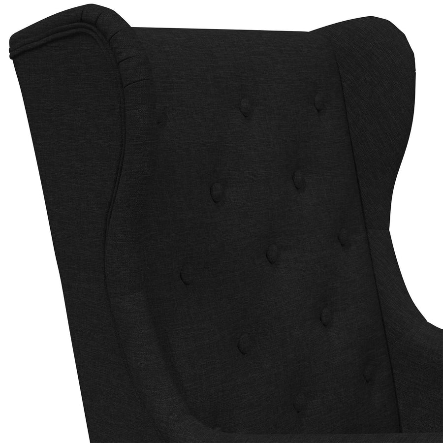 Fauteuil Zwart Stof