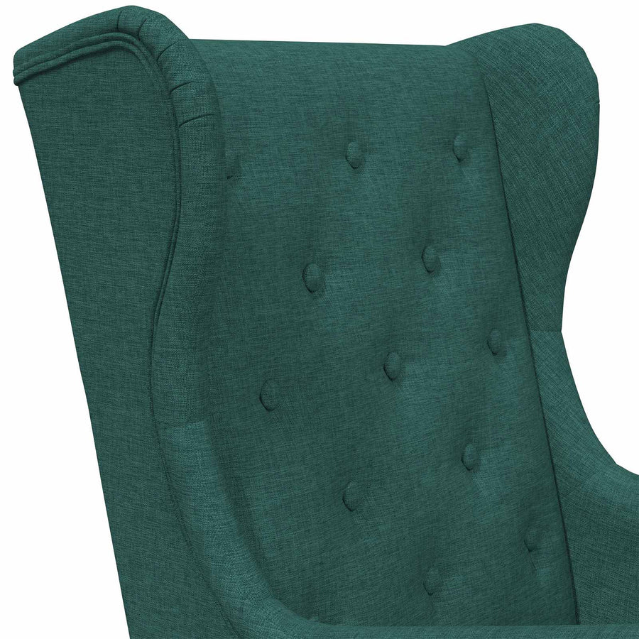 Fauteuil Donkergroen Stof