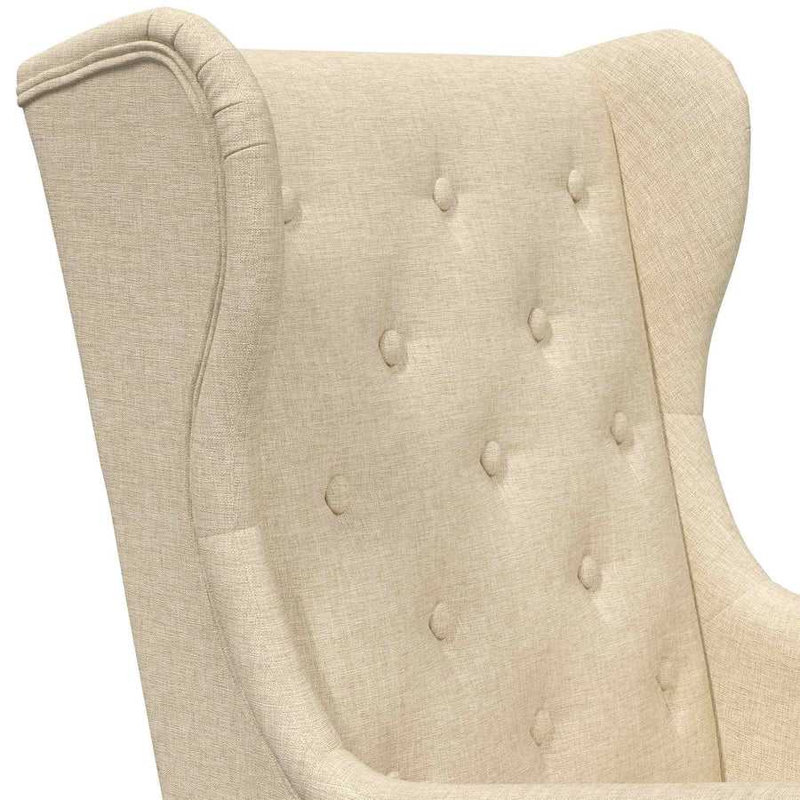 Fauteuil Crème Stof