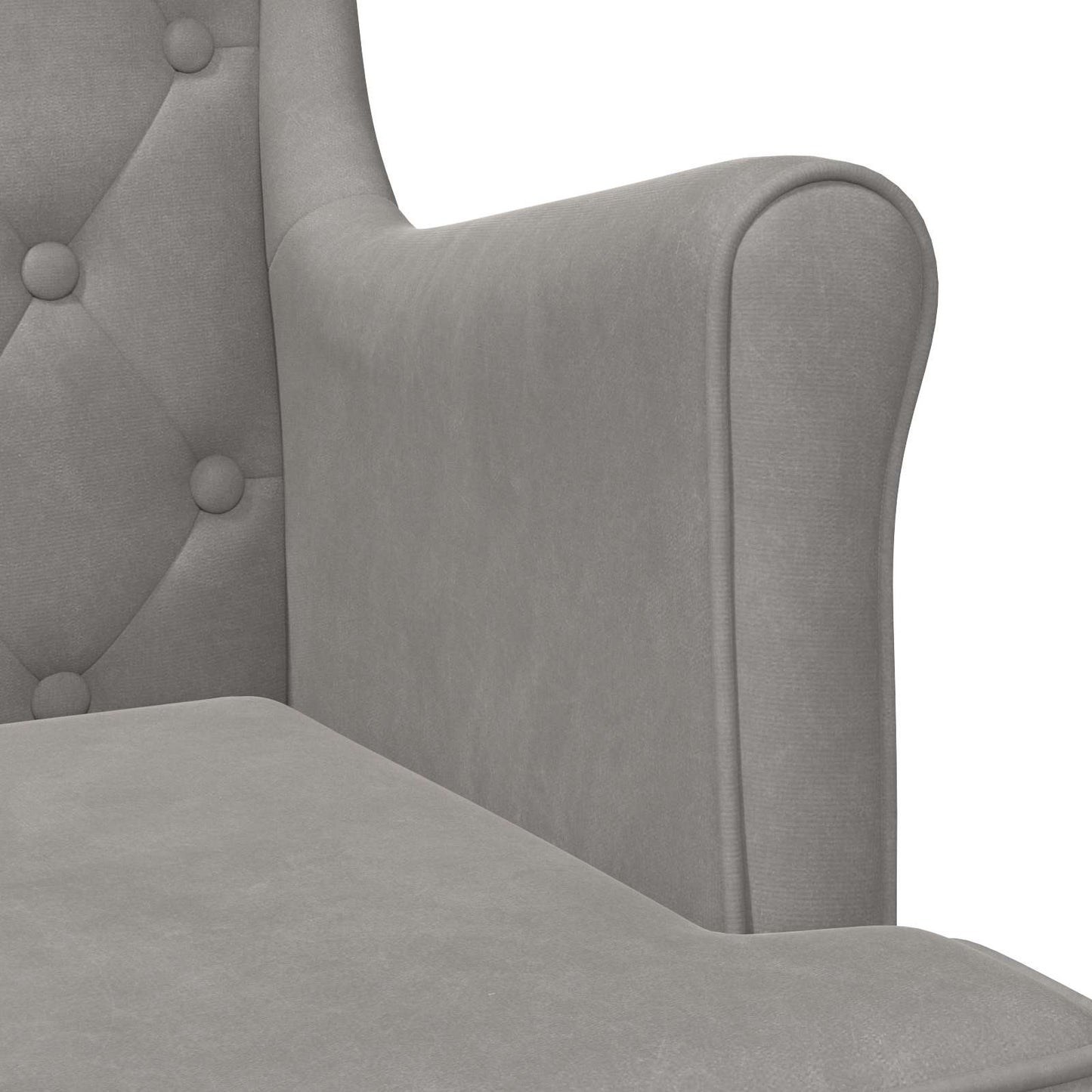 Fauteuil Lichtgrijs Fluweel