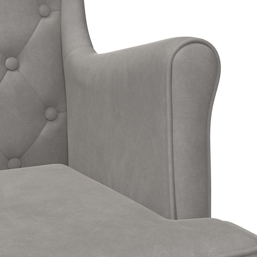 Fauteuil Lichtgrijs Fluweel