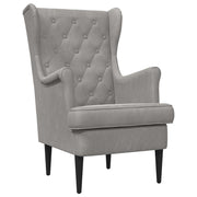 Fauteuil lichtgrijs fluweel 65x79x100 cm