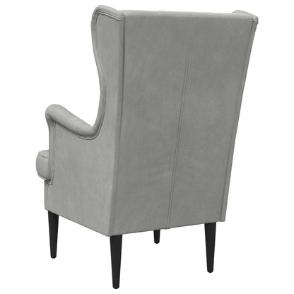 Fauteuil Lichtgrijs Fluweel