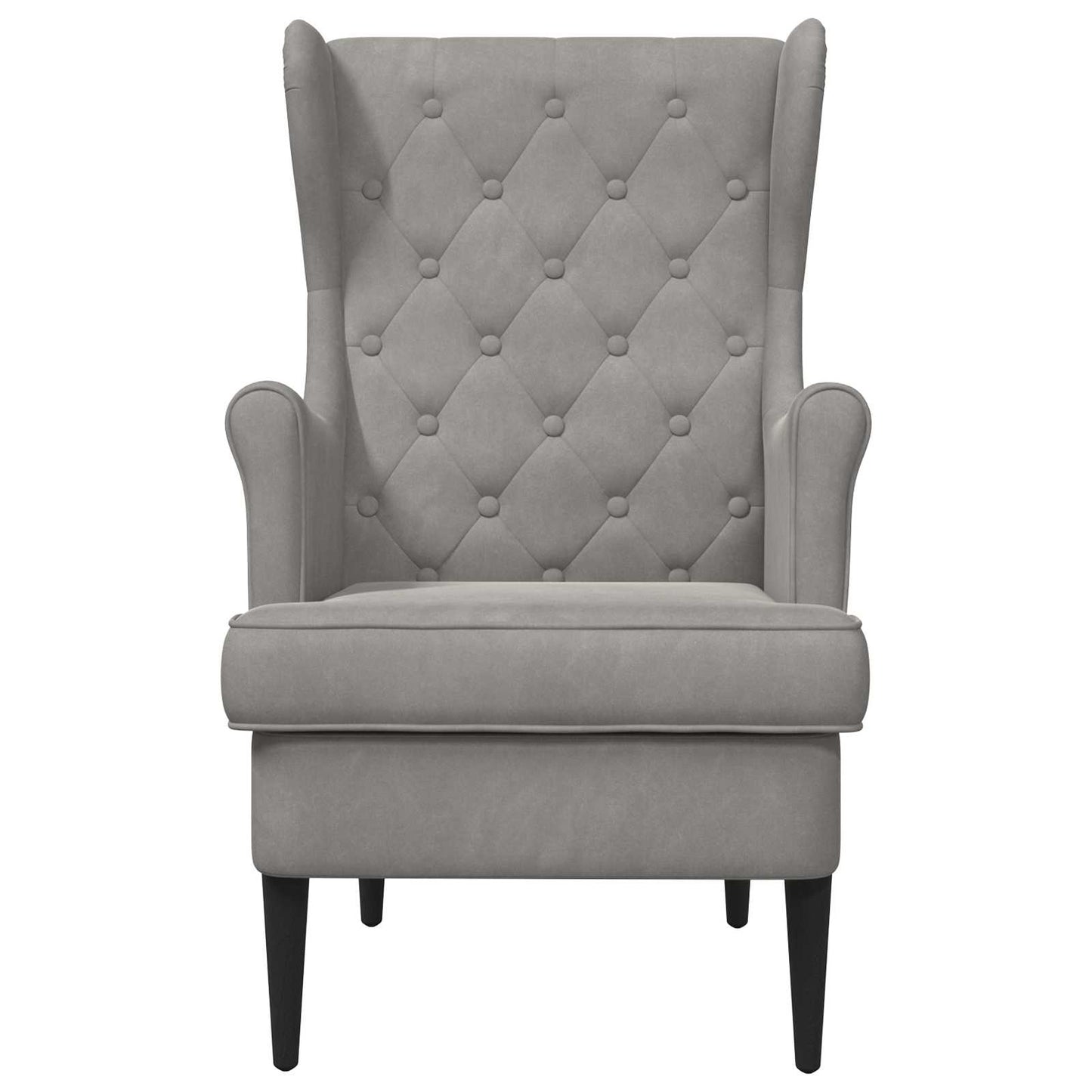 Fauteuil Lichtgrijs Fluweel