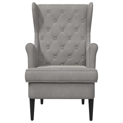Fauteuil Lichtgrijs Fluweel
