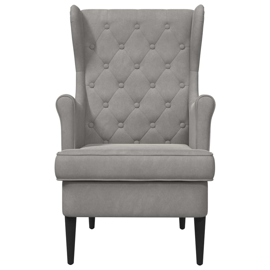 Fauteuil Lichtgrijs Fluweel