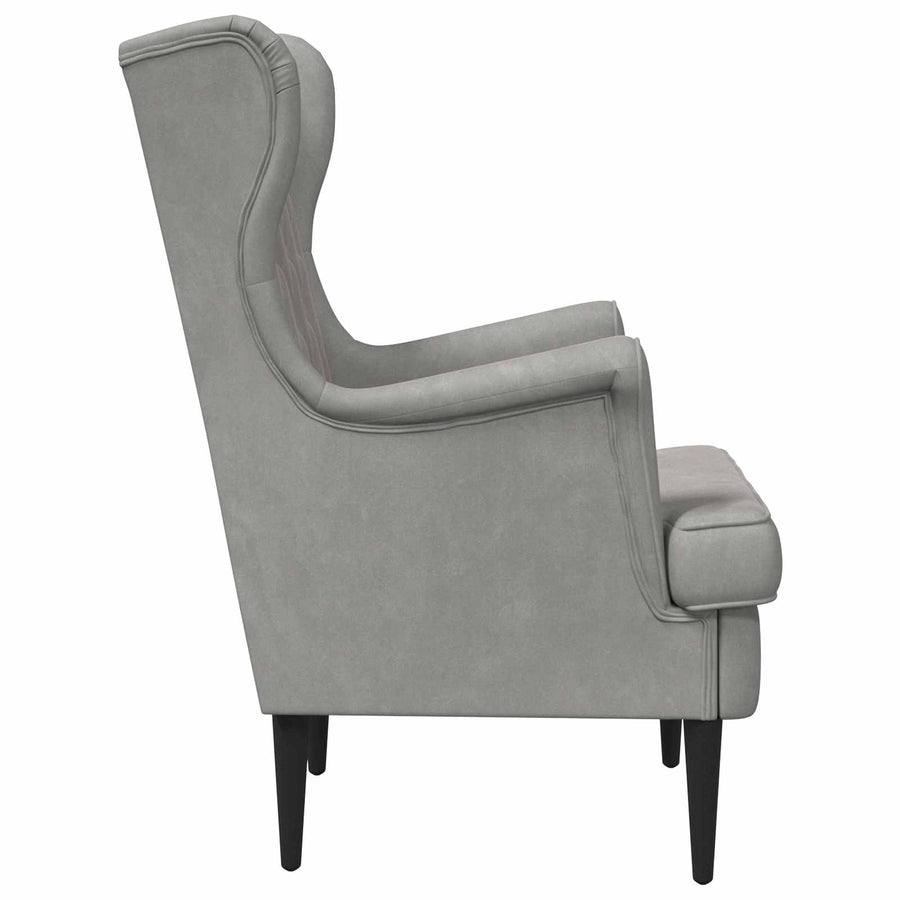 Fauteuil Lichtgrijs Fluweel