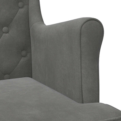 Fauteuil Donkergrijs Fluweel