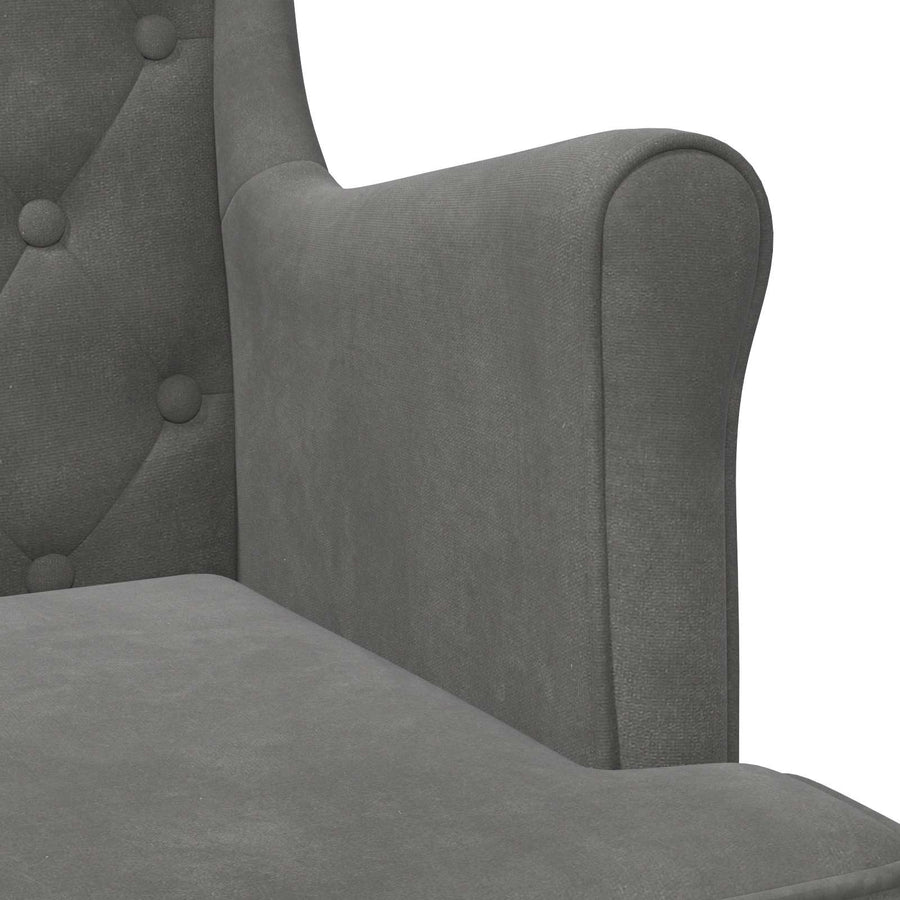 Fauteuil Donkergrijs Fluweel