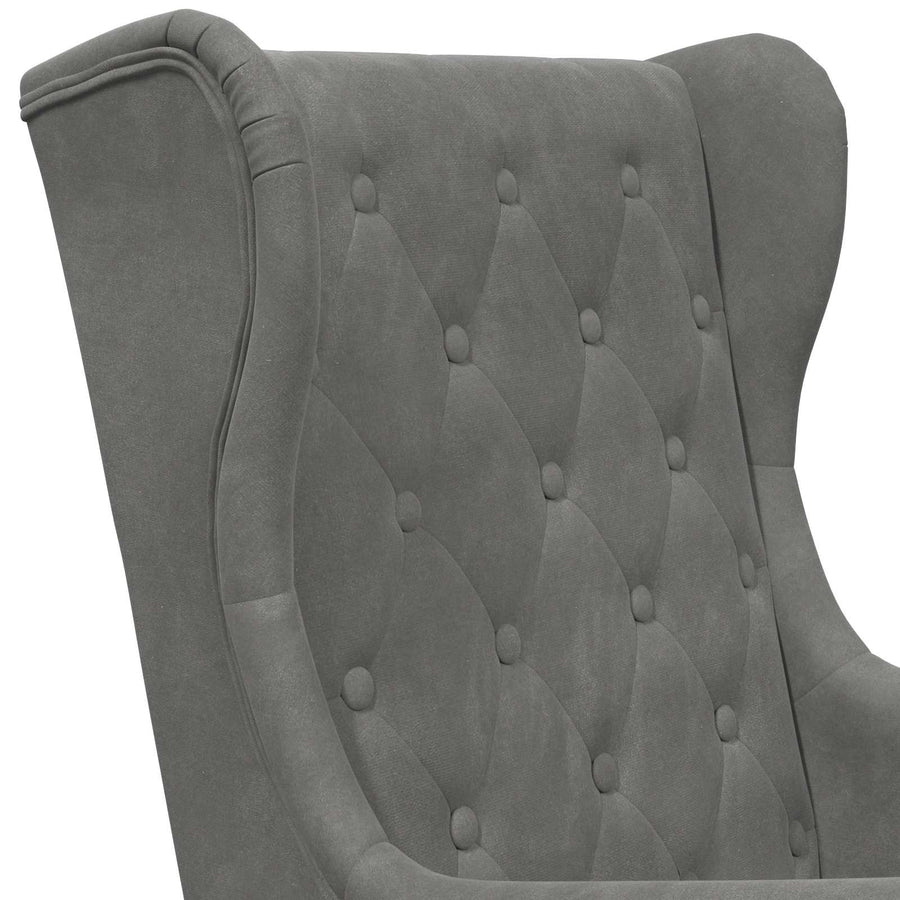 Fauteuil Donkergrijs Fluweel